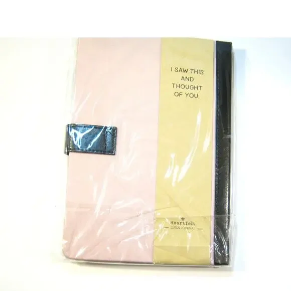 Linen hardcover Journal with a Classic PU Leather snap Closure 8x6 inch A5 size - Picture 5 of 6